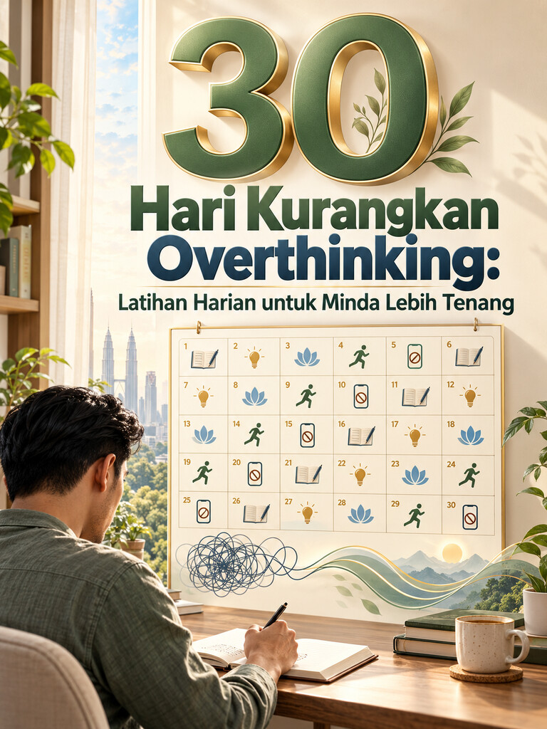 30 Hari Kurangkan Overthinking: Latihan Harian untuk Minda Lebih Tenang