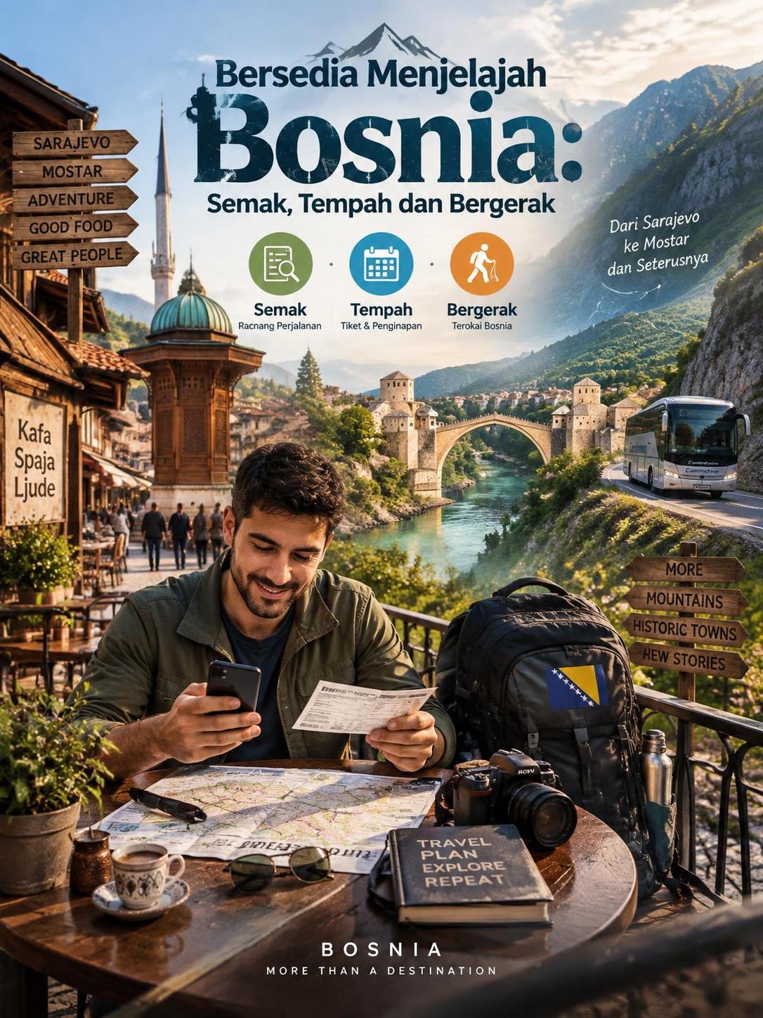 Bersedia Menjelajah Bosnia: Semak, Tempah dan Bergerak