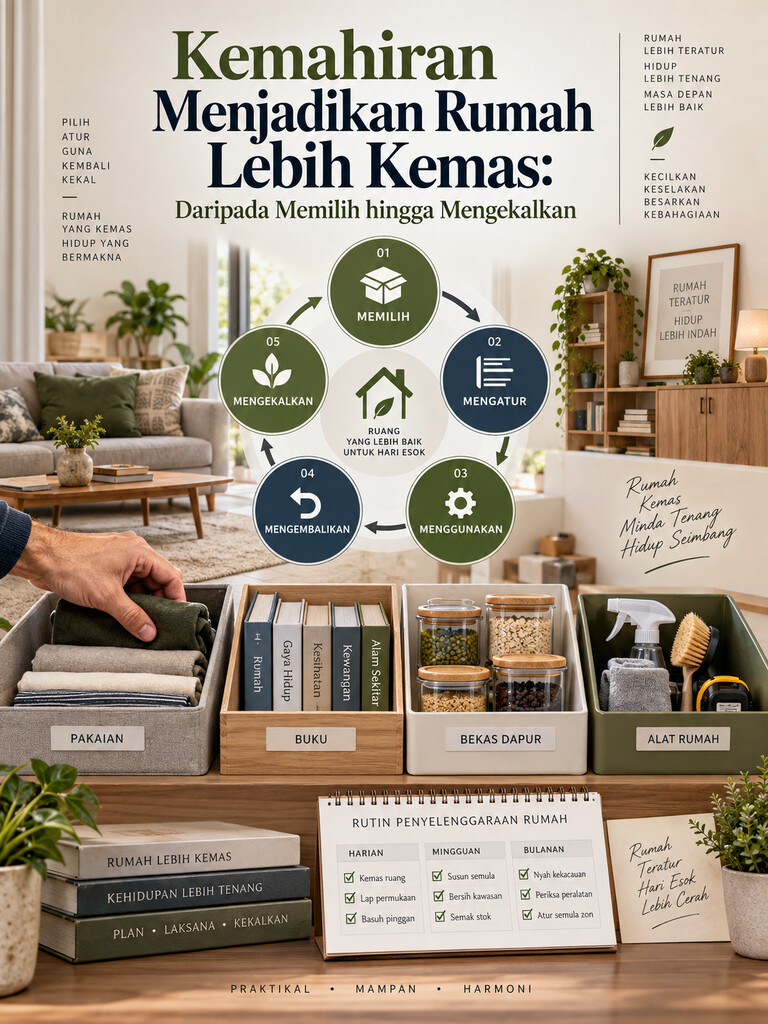 Kemahiran Menjadikan Rumah Lebih Kemas: Daripada Memilih hingga Mengekalkan