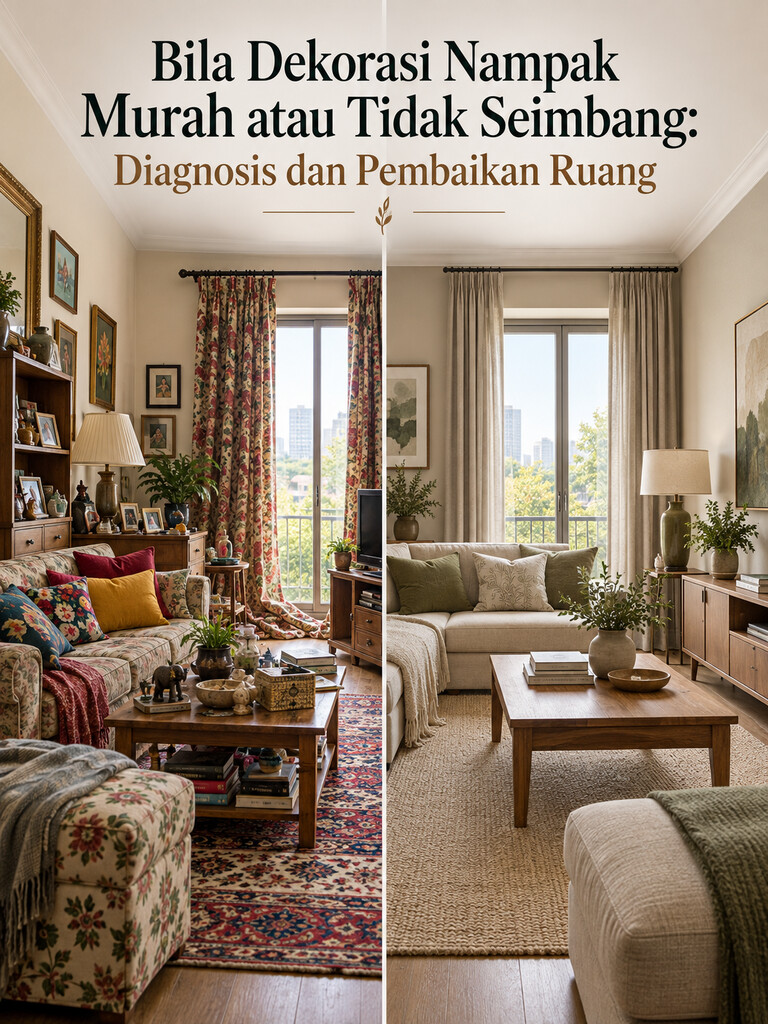 Bila Dekorasi Nampak Murah atau Tidak Seimbang: Diagnosis dan Pembaikan Ruang