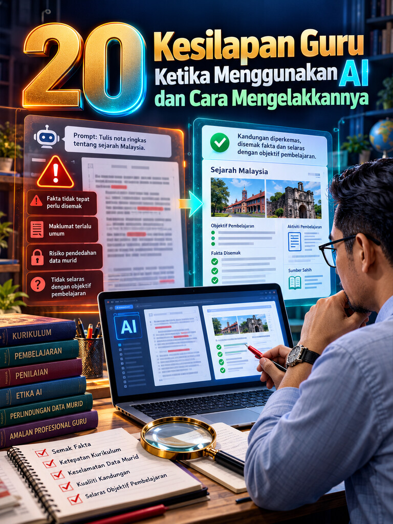 20 Kesilapan Guru Ketika Menggunakan AI dan Cara Mengelakkannya