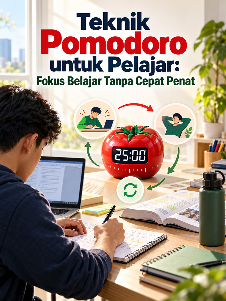 Teknik Pomodoro untuk Pelajar: Fokus Belajar Tanpa Cepat Penat