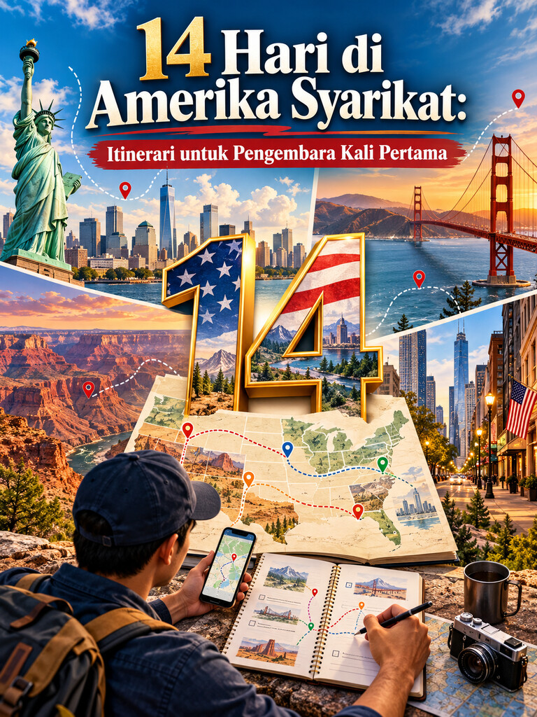 14 Hari di Amerika Syarikat: Itinerari untuk Pengembara Kali Pertama