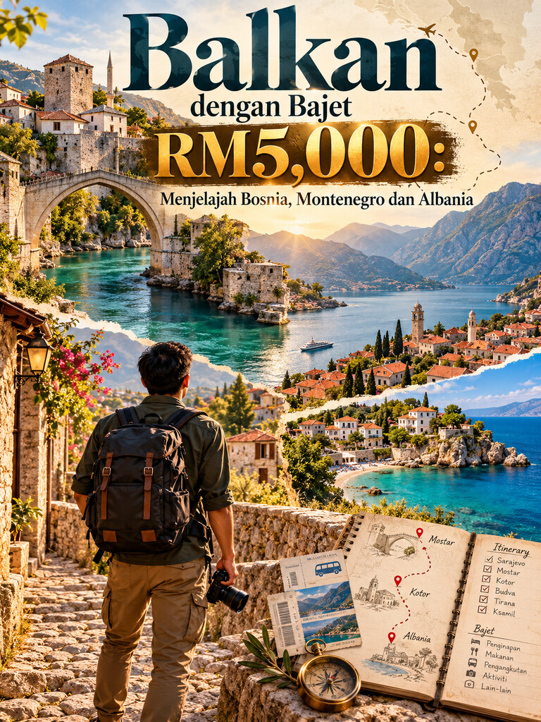 Balkan dengan Bajet RM5,000: Menjelajah Bosnia, Montenegro dan Albania