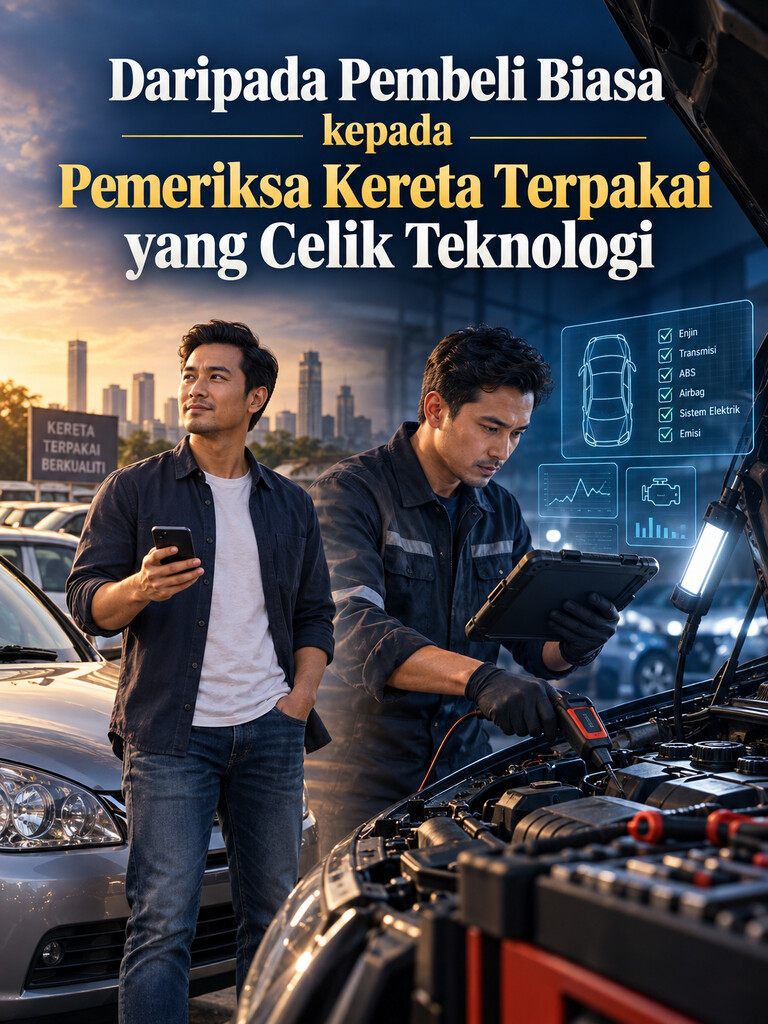 Daripada Pembeli Biasa kepada Pemeriksa Kereta Terpakai yang Celik Teknologi