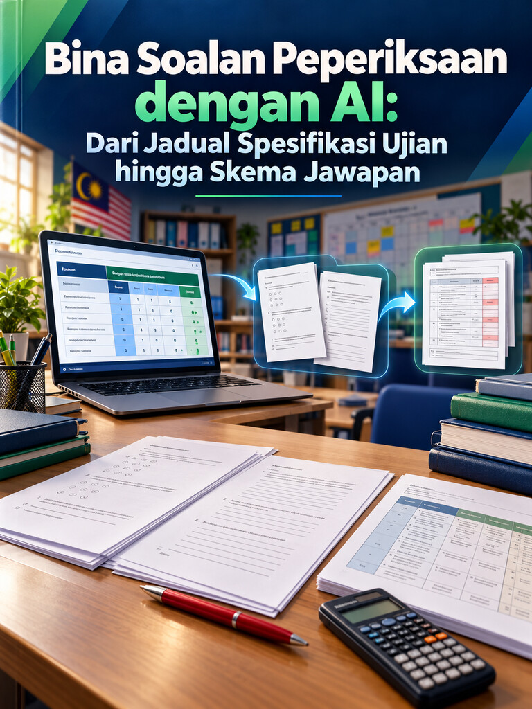 Bina Soalan Peperiksaan dengan AI: Dari Jadual Spesifikasi Ujian hingga Skema Jawapan