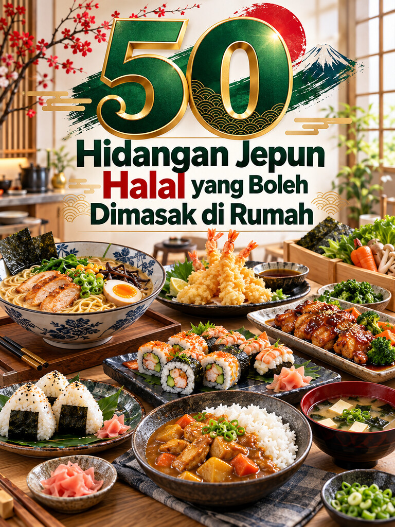 50 Hidangan Jepun Halal yang Boleh Dimasak di Rumah