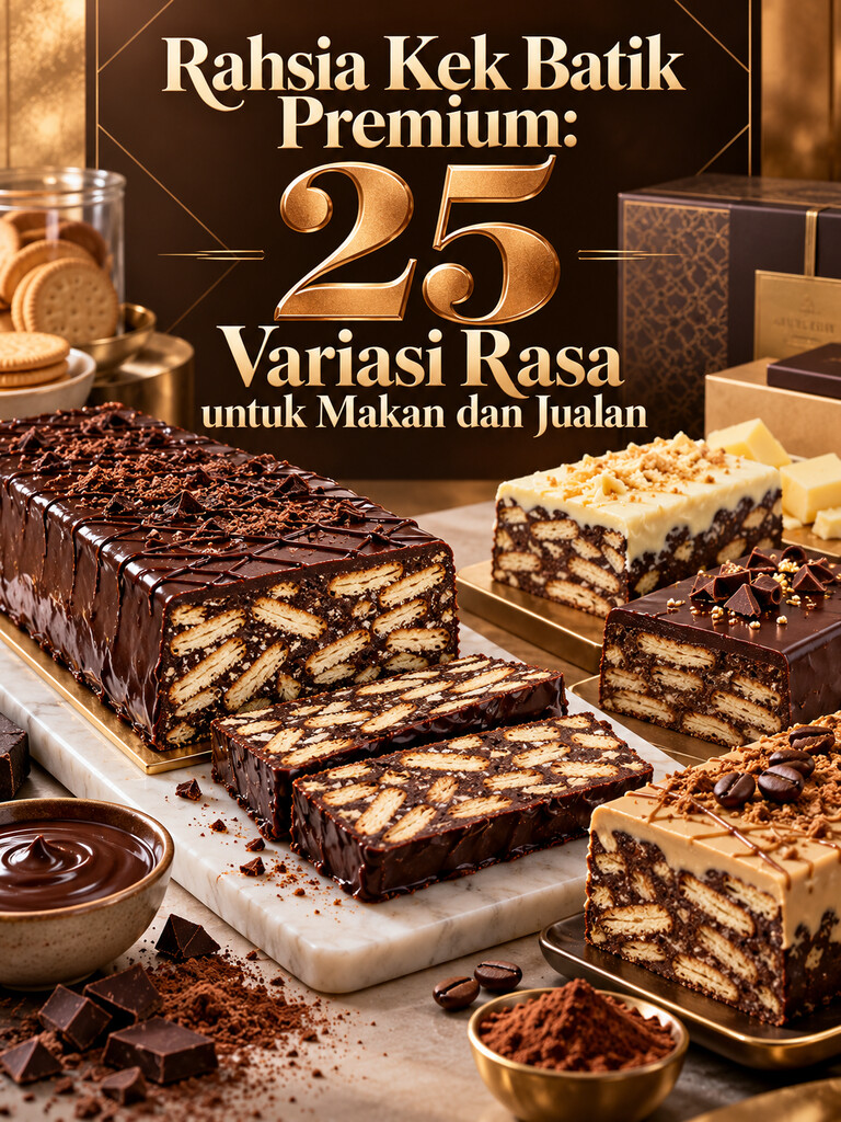 Rahsia Kek Batik Premium: 25 Variasi Rasa untuk Makan dan Jualan