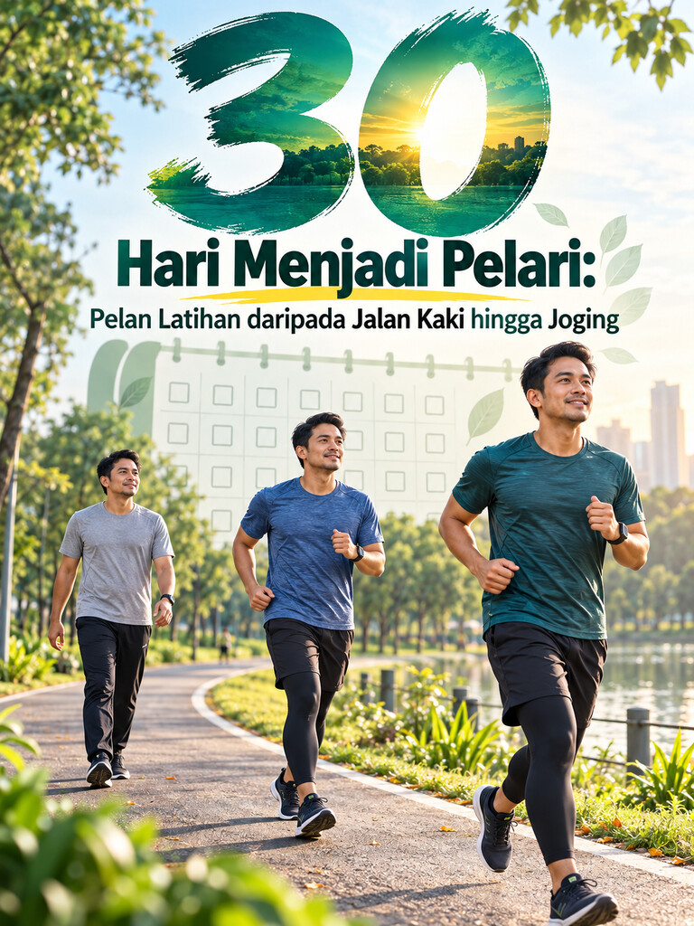 30 Hari Menjadi Pelari: Pelan Latihan daripada Jalan Kaki hingga Joging
