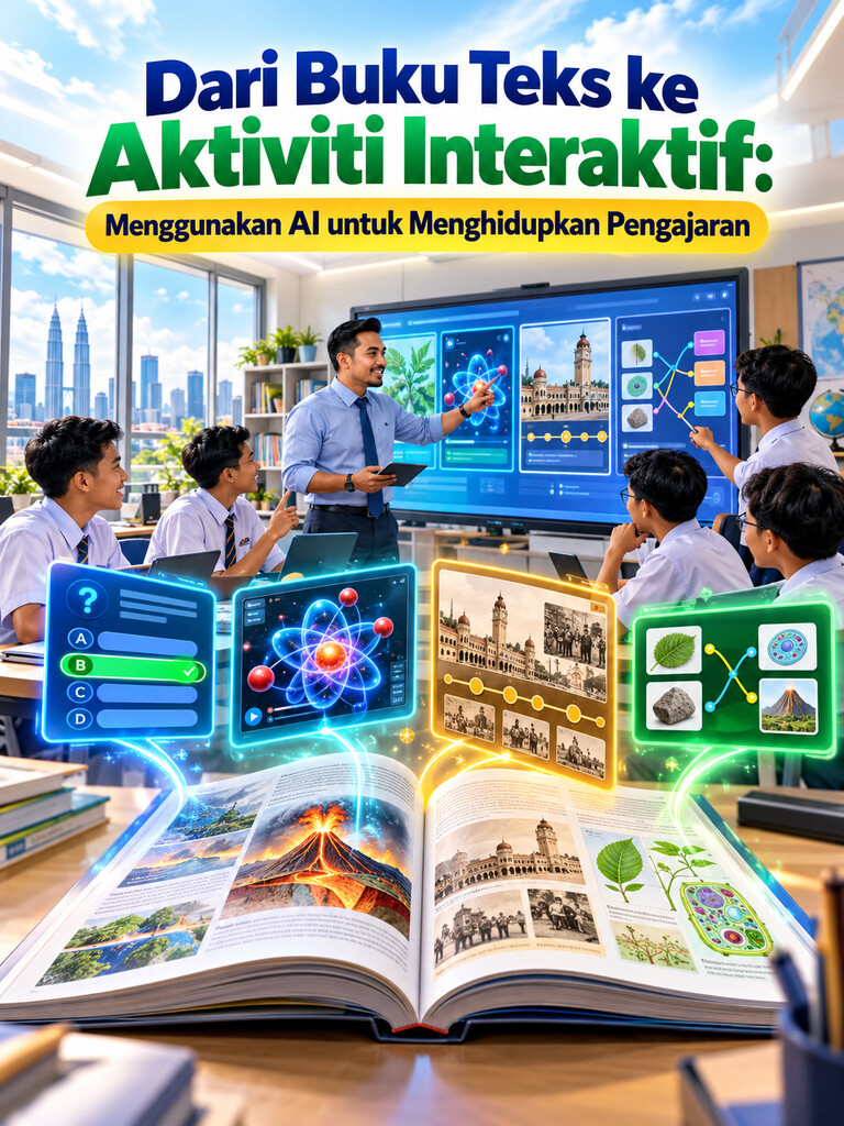 Dari Buku Teks ke Aktiviti Interaktif: Menggunakan AI untuk Menghidupkan Pengajaran