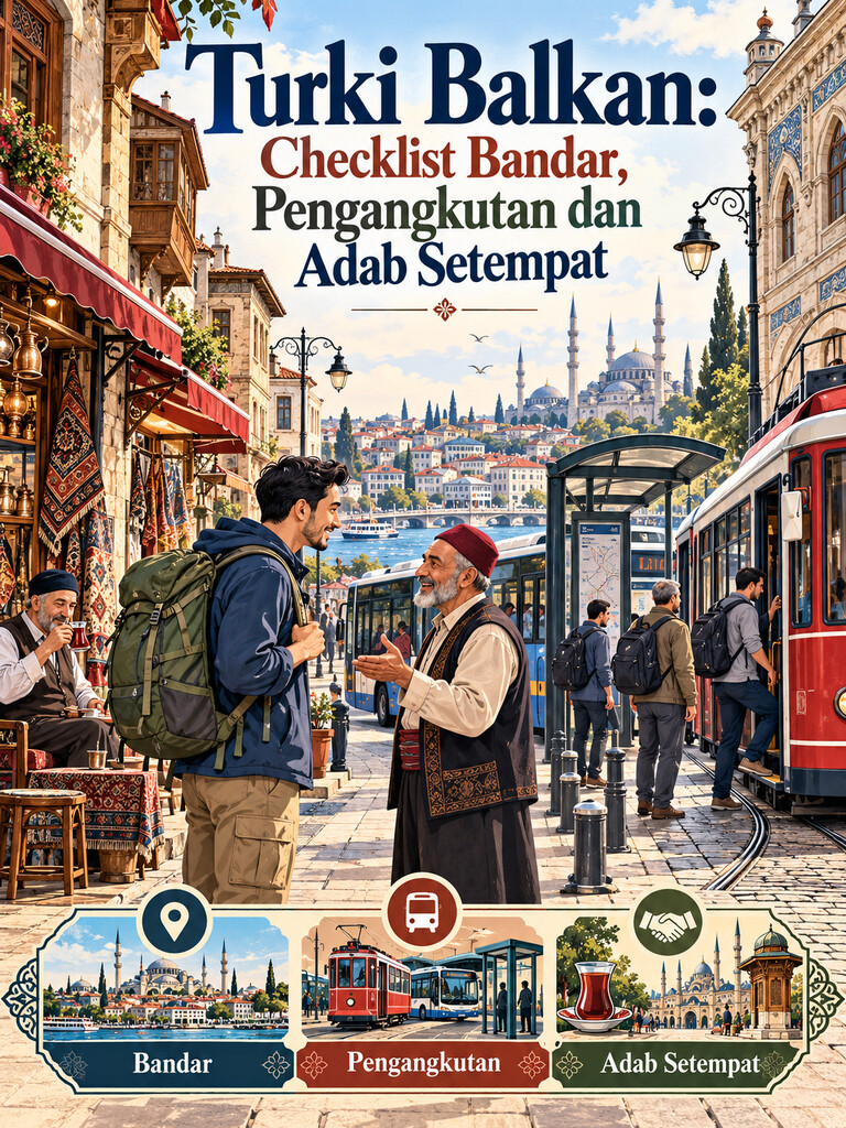 Turki Balkan: Checklist Bandar, Pengangkutan dan Adab Setempat
