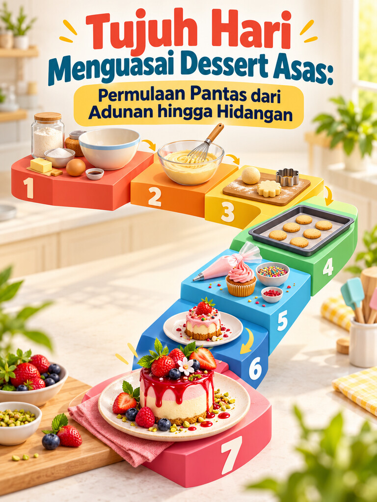 Tujuh Hari Menguasai Dessert Asas: Permulaan Pantas dari Adunan hingga Hidangan