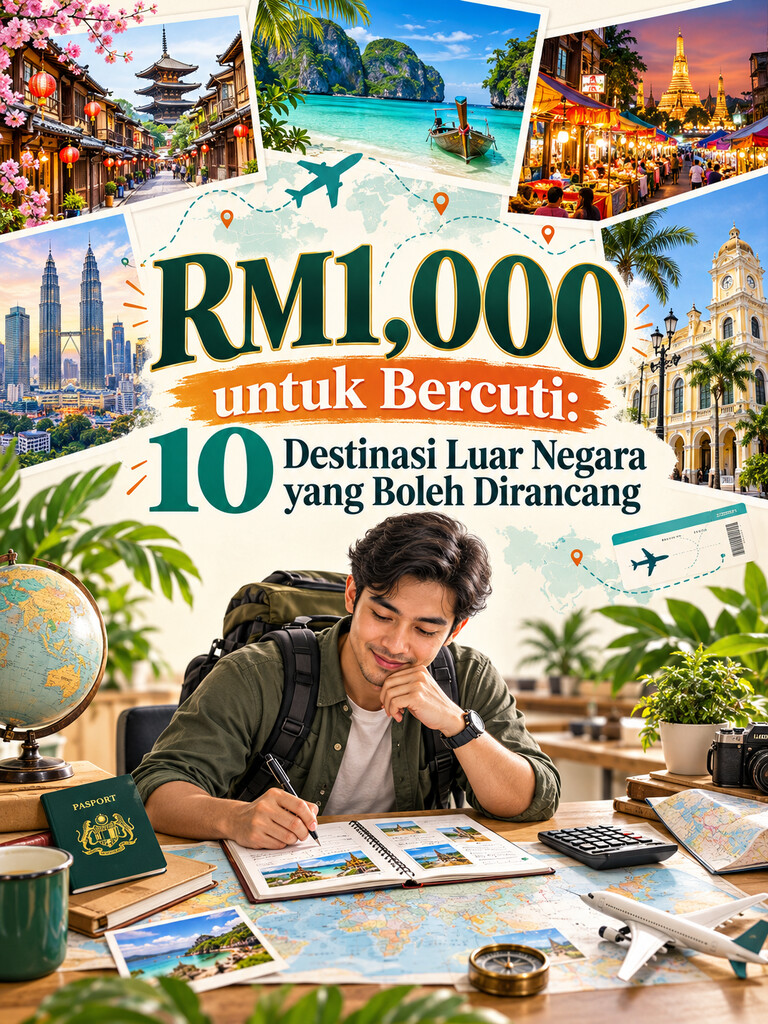 RM1,000 untuk Bercuti: 10 Destinasi Luar Negara yang Boleh Dirancang