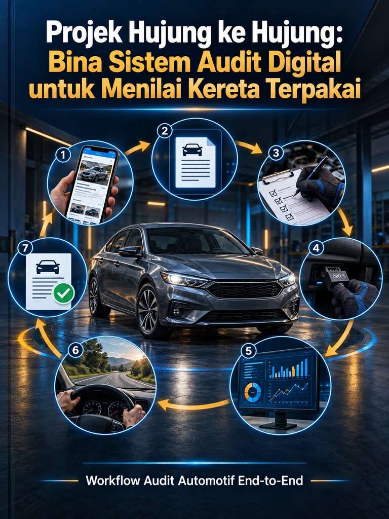 Projek Hujung ke Hujung: Bina Sistem Audit Digital untuk Menilai Kereta Terpakai