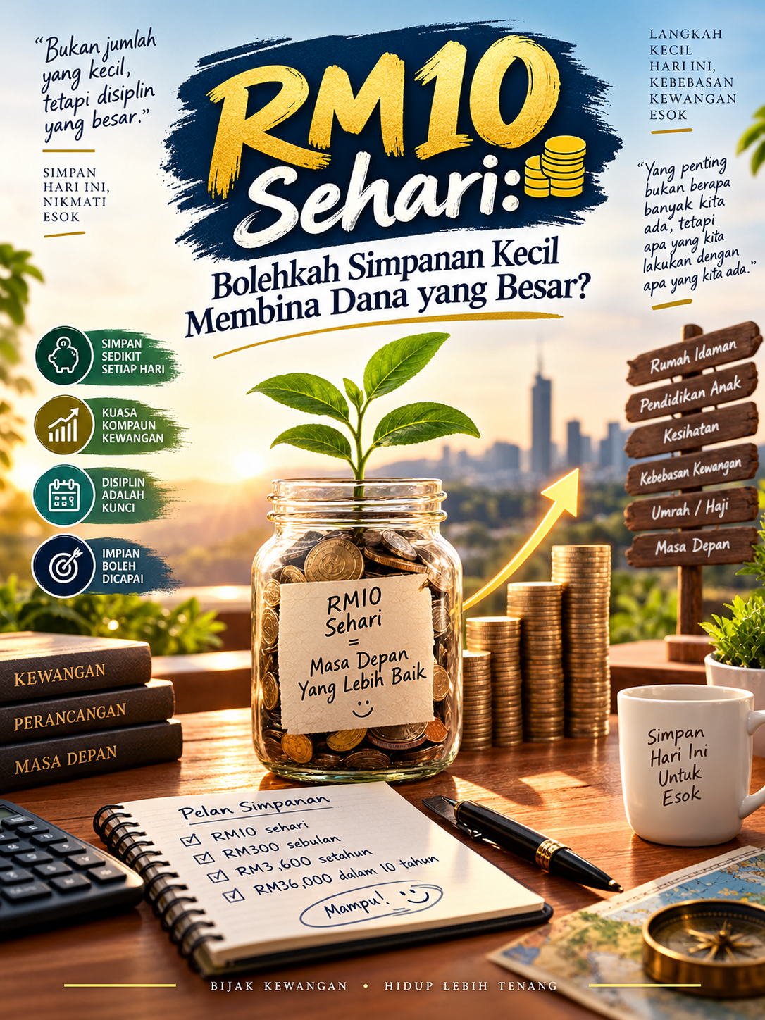 RM10 Sehari: Bolehkah Simpanan Kecil Membina Dana yang Besar?