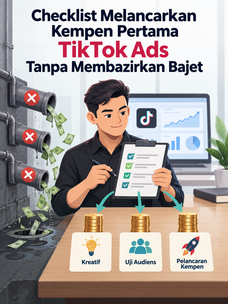 Checklist Melancarkan Kempen Pertama TikTok Ads Tanpa Membazirkan Bajet