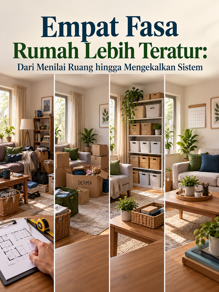 Empat Fasa Rumah Lebih Teratur: Dari Menilai Ruang hingga Mengekalkan Sistem