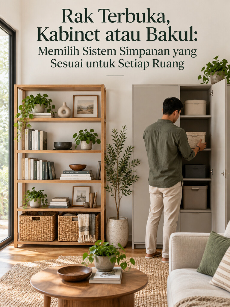 Rak Terbuka, Kabinet atau Bakul: Memilih Sistem Simpanan yang Sesuai untuk Setiap Ruang