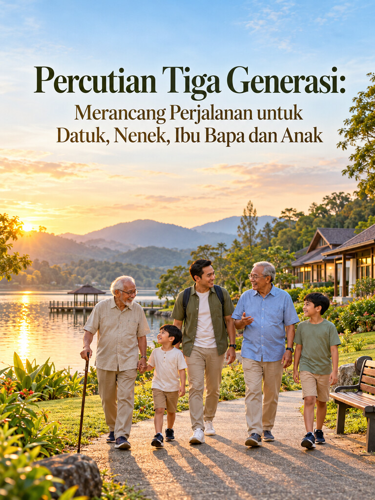 Percutian Tiga Generasi: Merancang Perjalanan untuk Datuk, Nenek, Ibu Bapa dan Anak