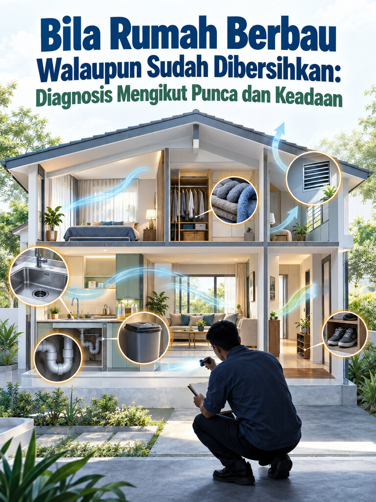 Bila Rumah Berbau Walaupun Sudah Dibersihkan: Diagnosis Mengikut Punca dan Keadaan