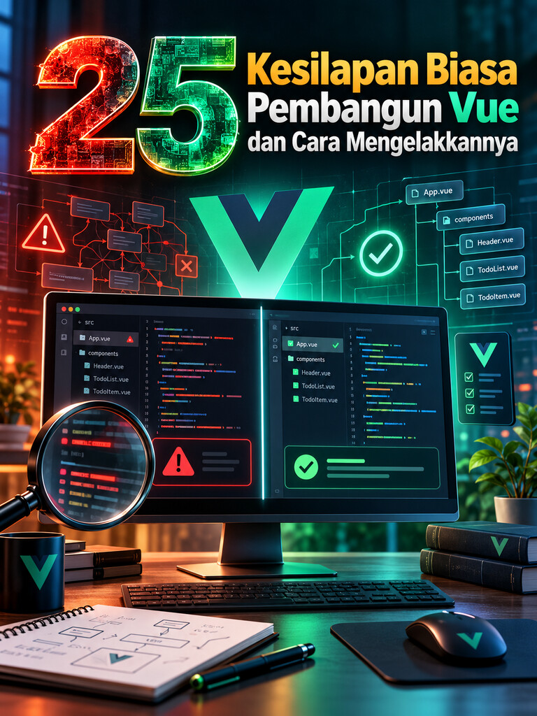 25 Kesilapan Biasa Pembangun Vue dan Cara Mengelakkannya