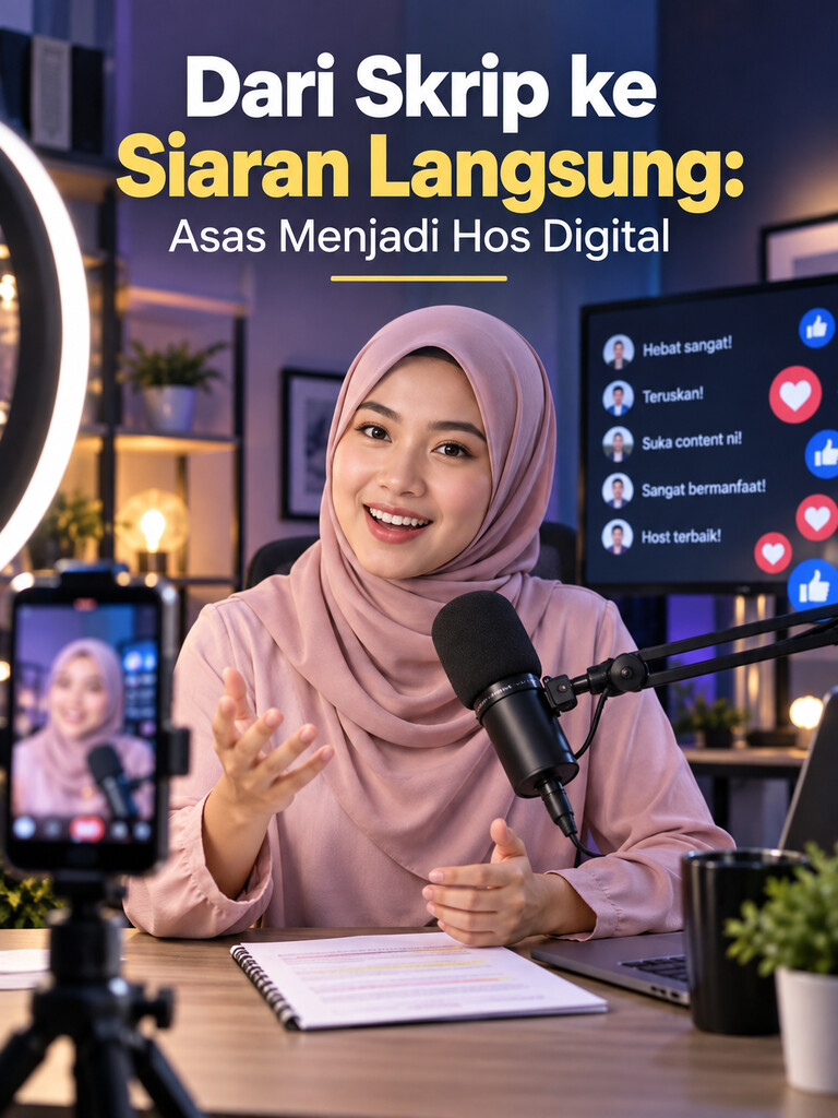 Dari Skrip ke Siaran Langsung: Asas Menjadi Hos Digital