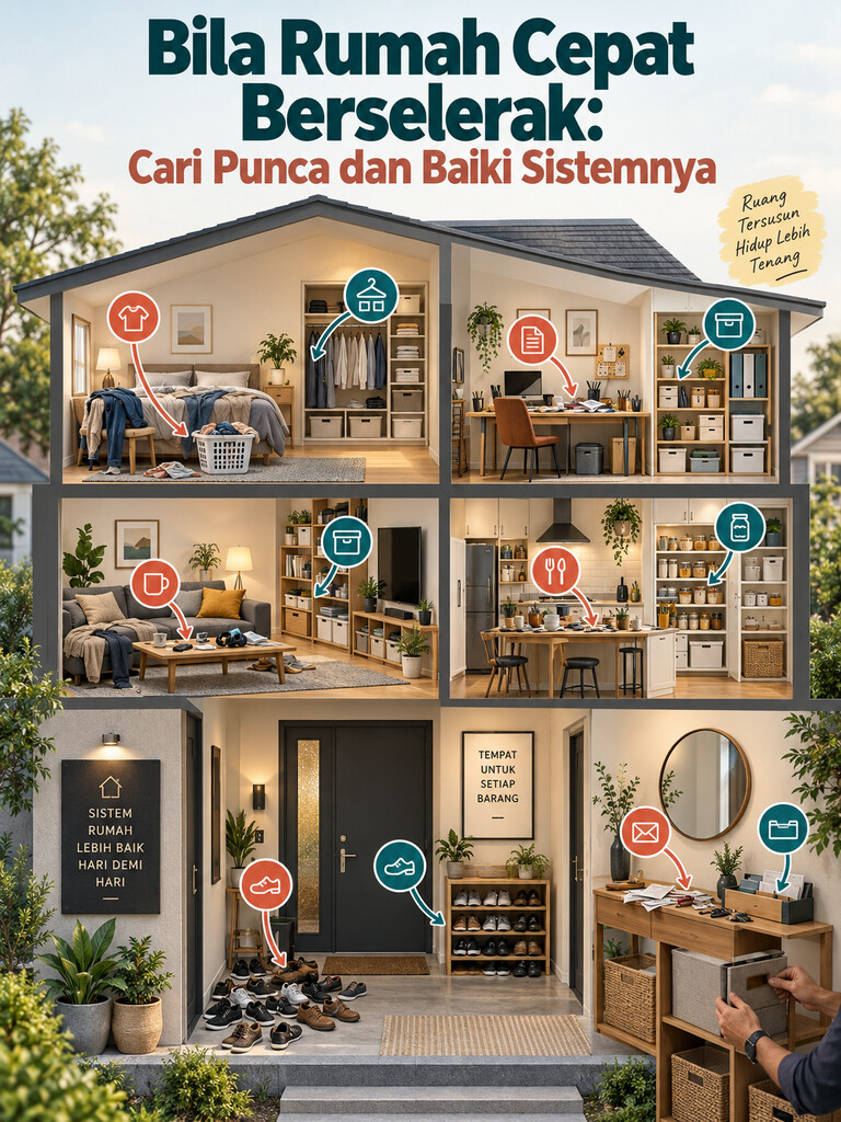 Bila Rumah Cepat Berselerak: Cari Punca dan Baiki Sistemnya