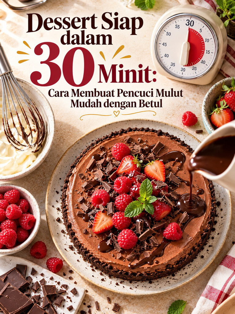 Dessert Siap dalam 30 Minit: Cara Membuat Pencuci Mulut Mudah dengan Betul