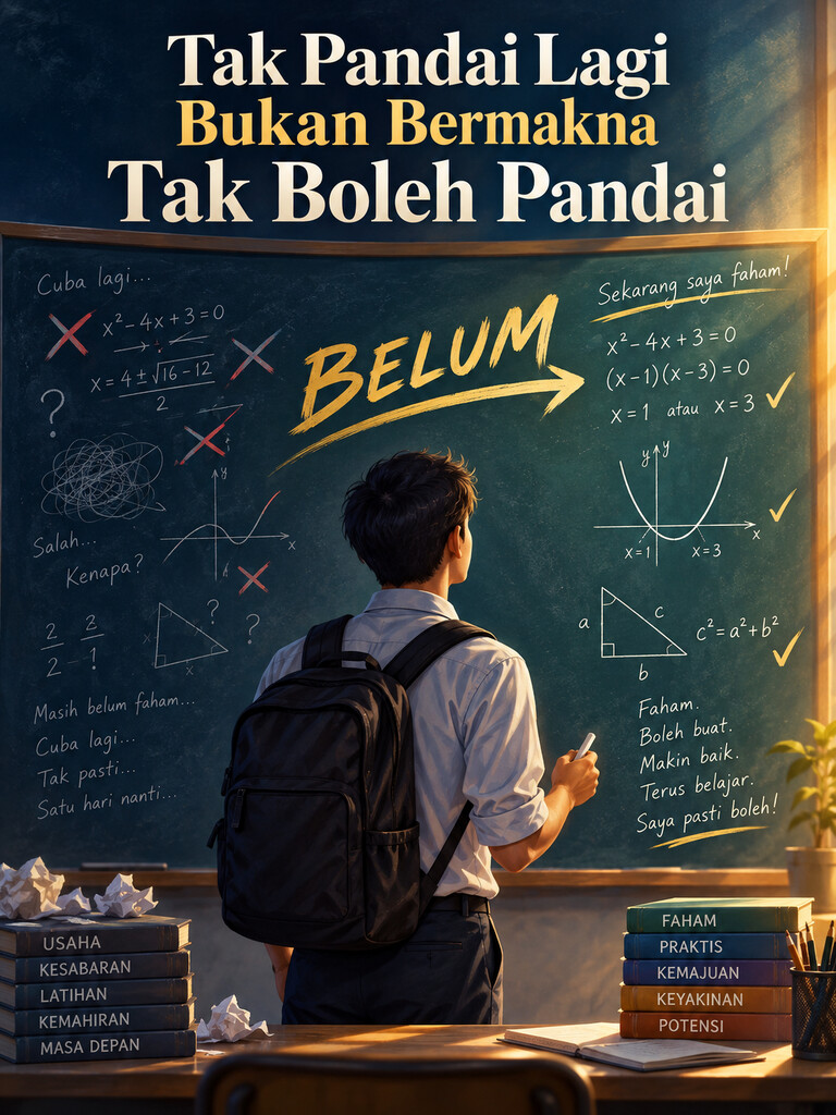 Tak Pandai Lagi Bukan Bermakna Tak Boleh Pandai