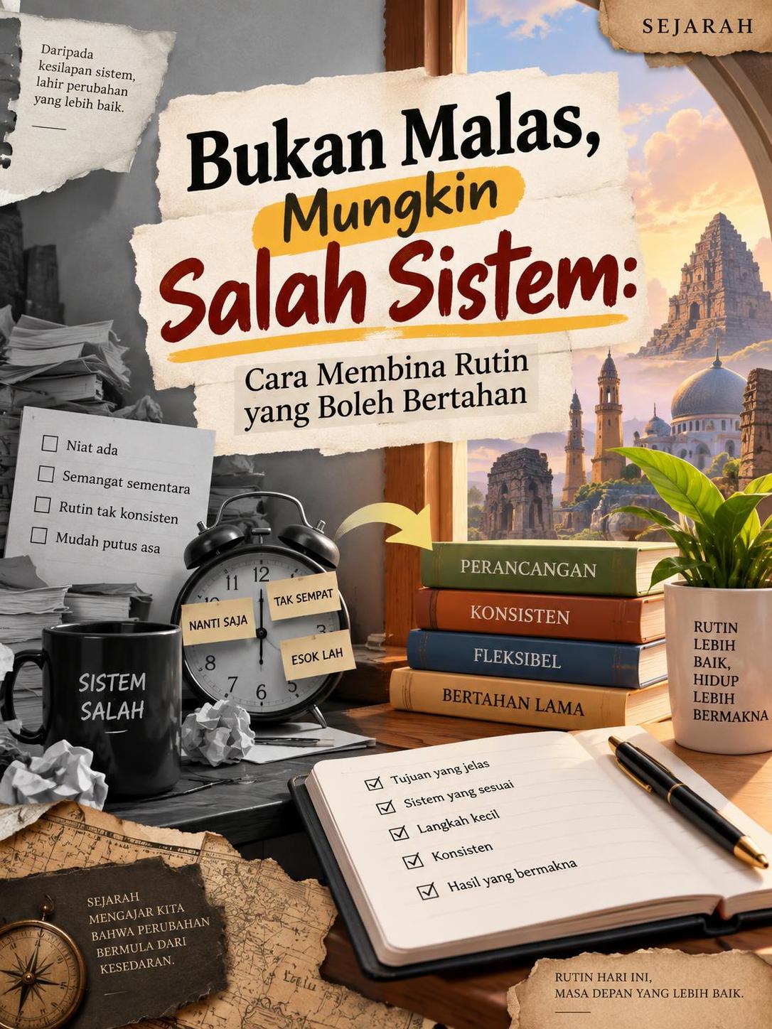 Bukan Malas, Mungkin Salah Sistem: Cara Membina Rutin yang Boleh Bertahan