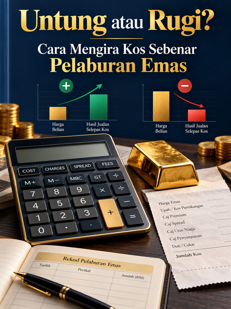 Untung atau Rugi? Cara Mengira Kos Sebenar Pelaburan Emas