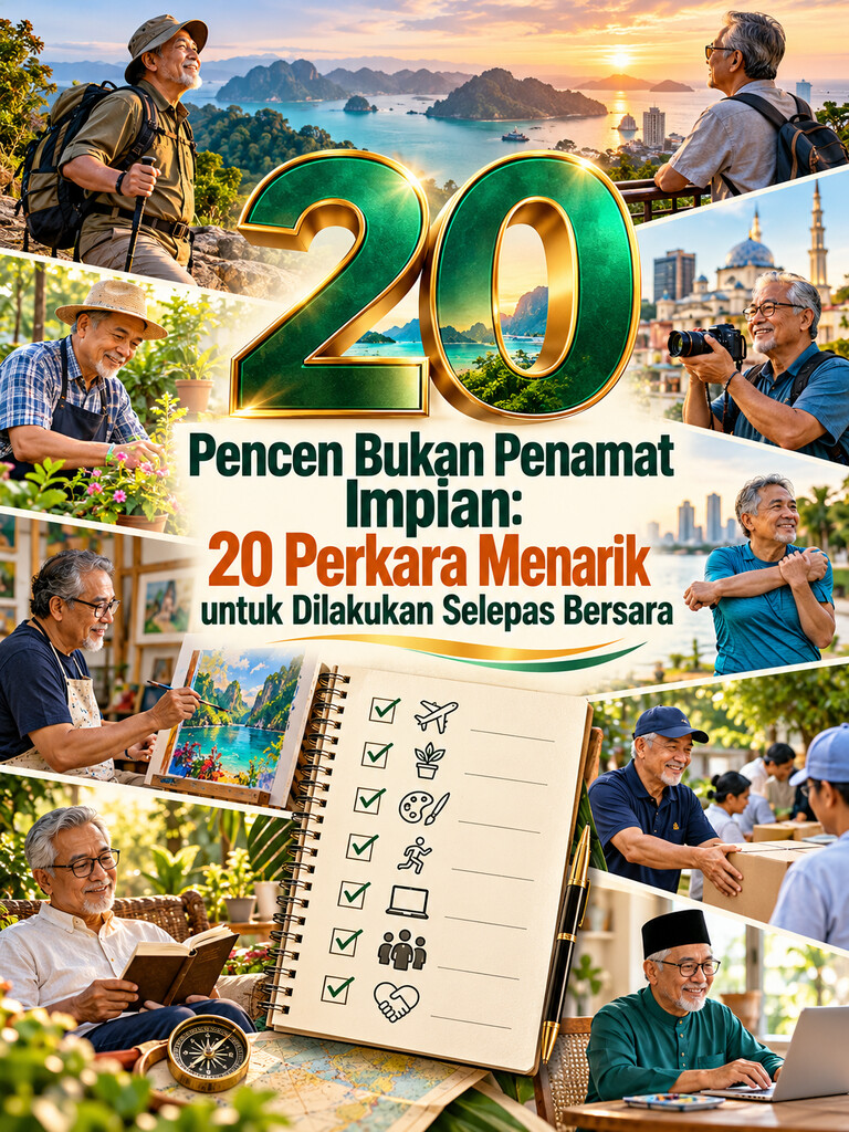 Pencen Bukan Penamat Impian: 20 Perkara Menarik untuk Dilakukan Selepas Bersara