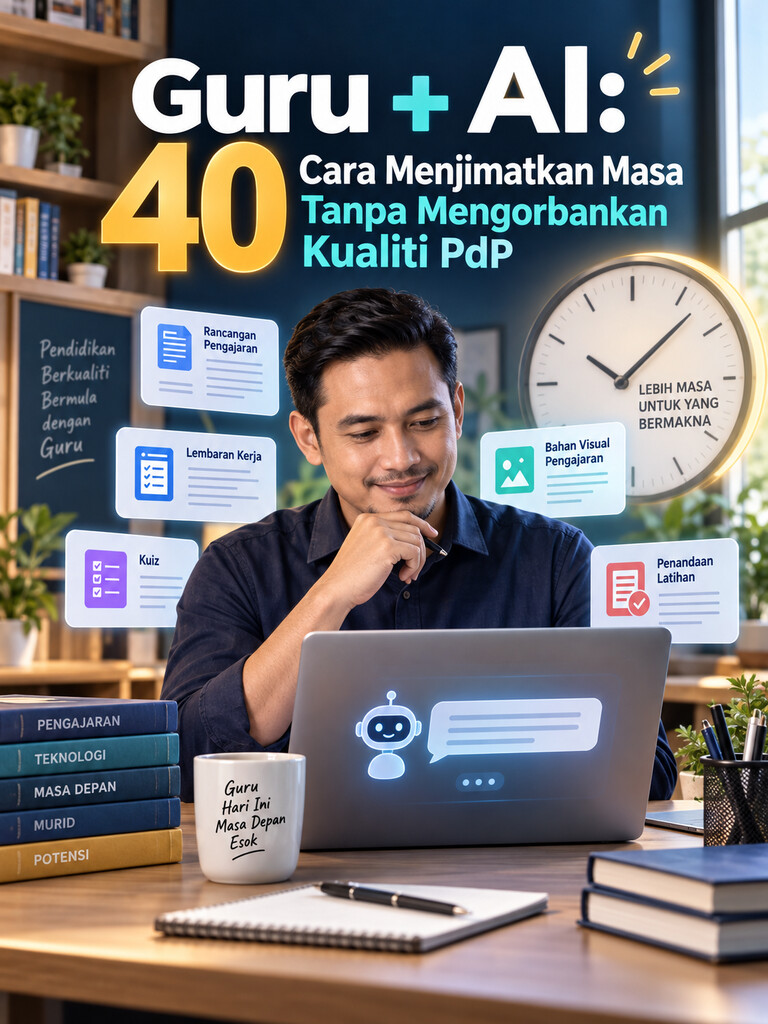 Guru + AI: 40 Cara Menjimatkan Masa Tanpa Mengorbankan Kualiti PdP
