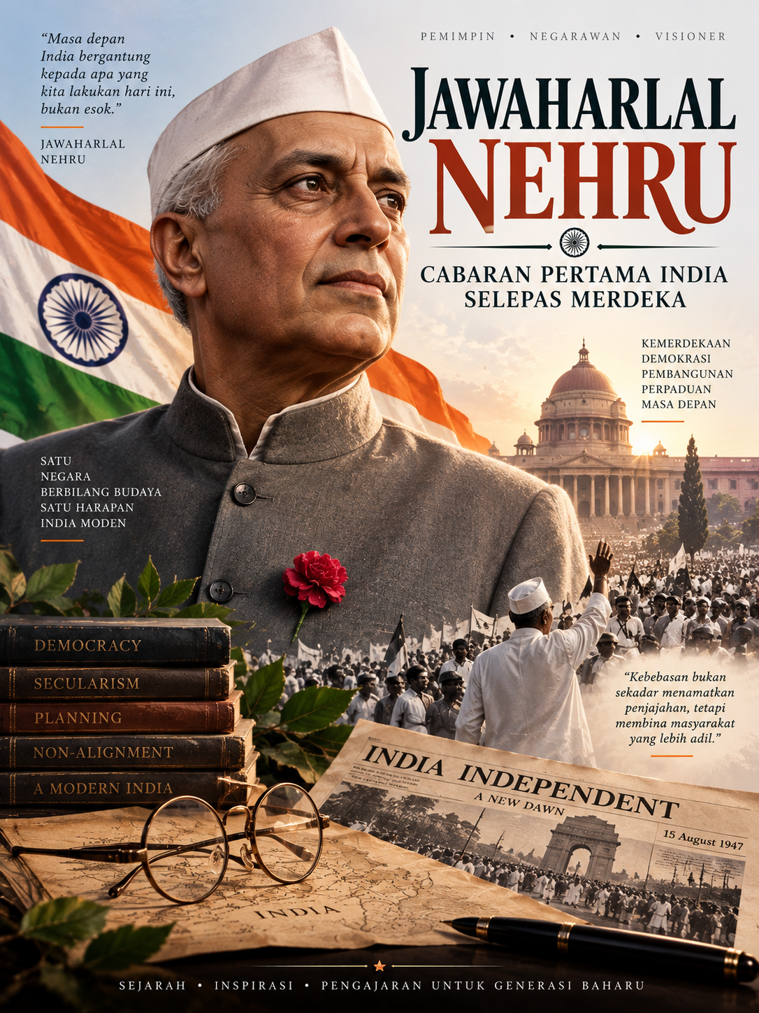 Jawaharlal Nehru: Cabaran Pertama India Selepas Merdeka