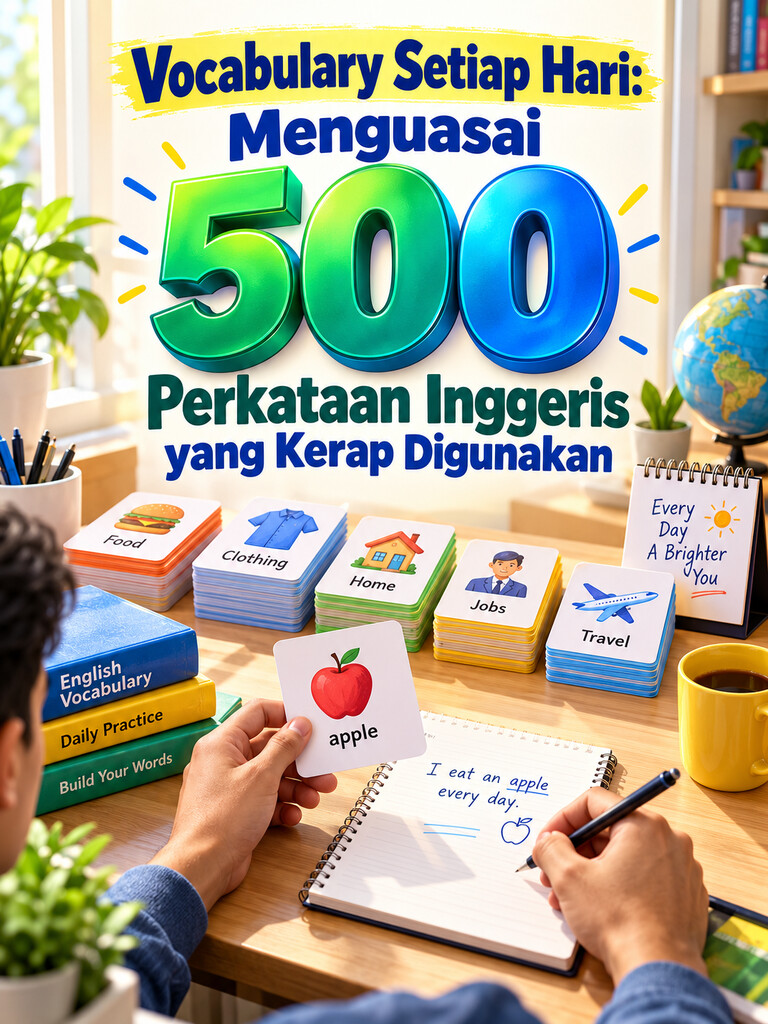 Vocabulary Setiap Hari: Menguasai 500 Perkataan Inggeris yang Kerap Digunakan
