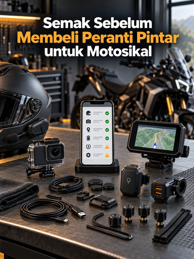 Semak Sebelum Membeli Peranti Pintar untuk Motosikal