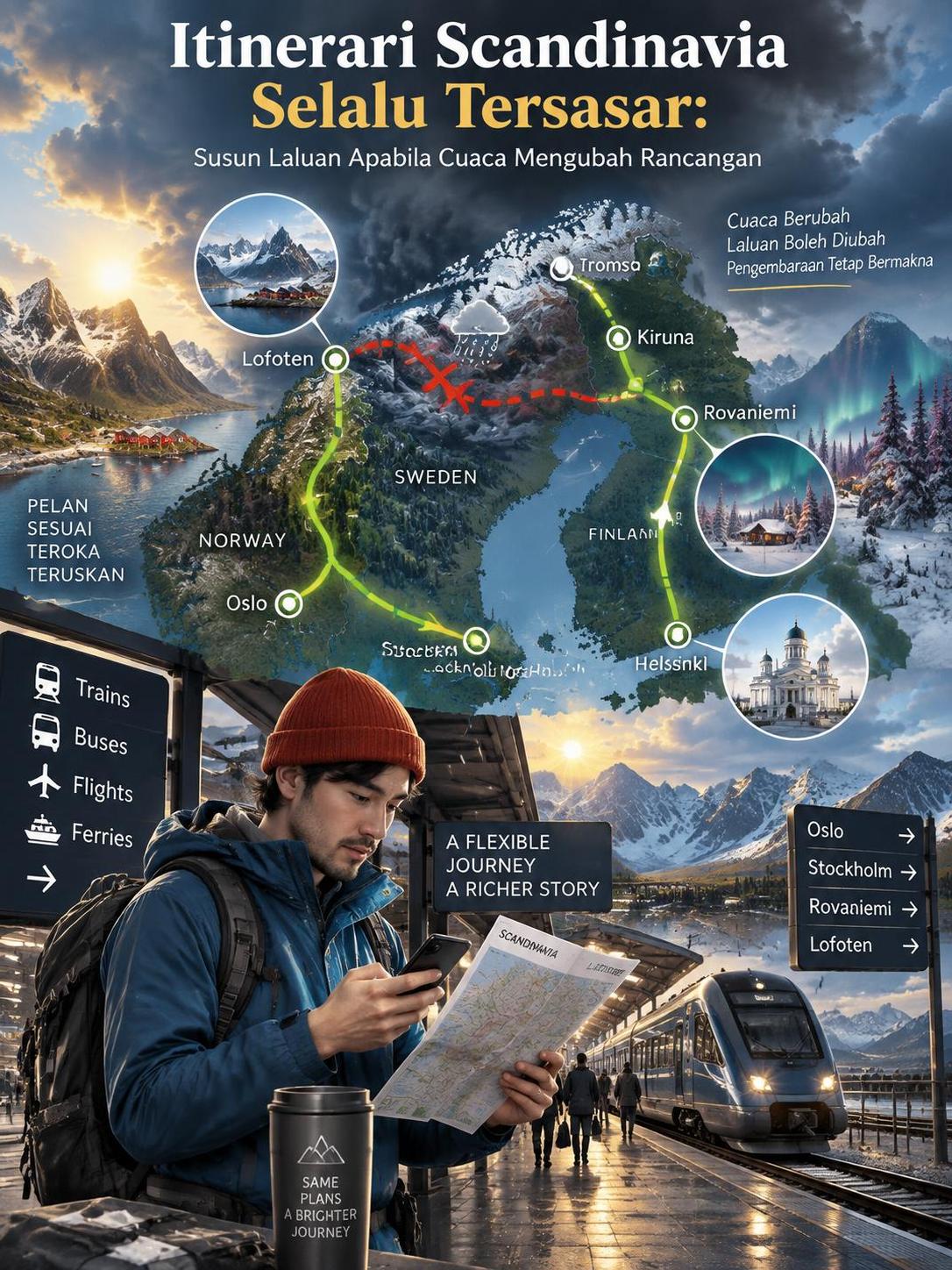 Itinerari Scandinavia Selalu Tersasar: Susun Laluan Apabila Cuaca Mengubah Rancangan