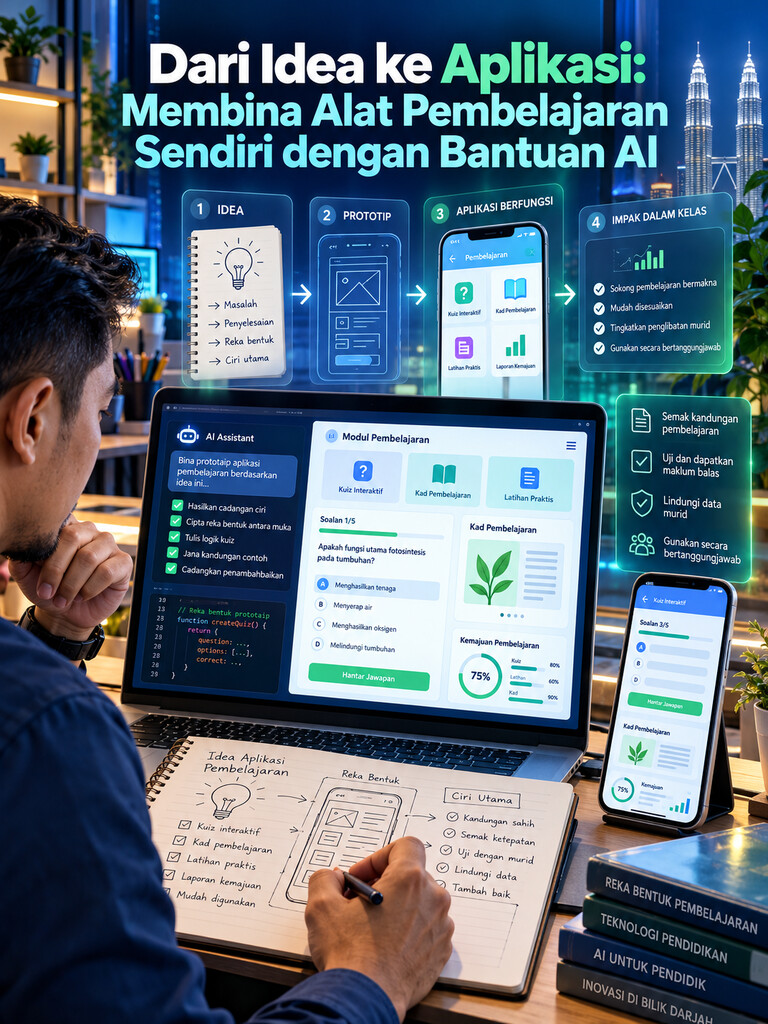 Dari Idea ke Aplikasi: Membina Alat Pembelajaran Sendiri dengan Bantuan AI