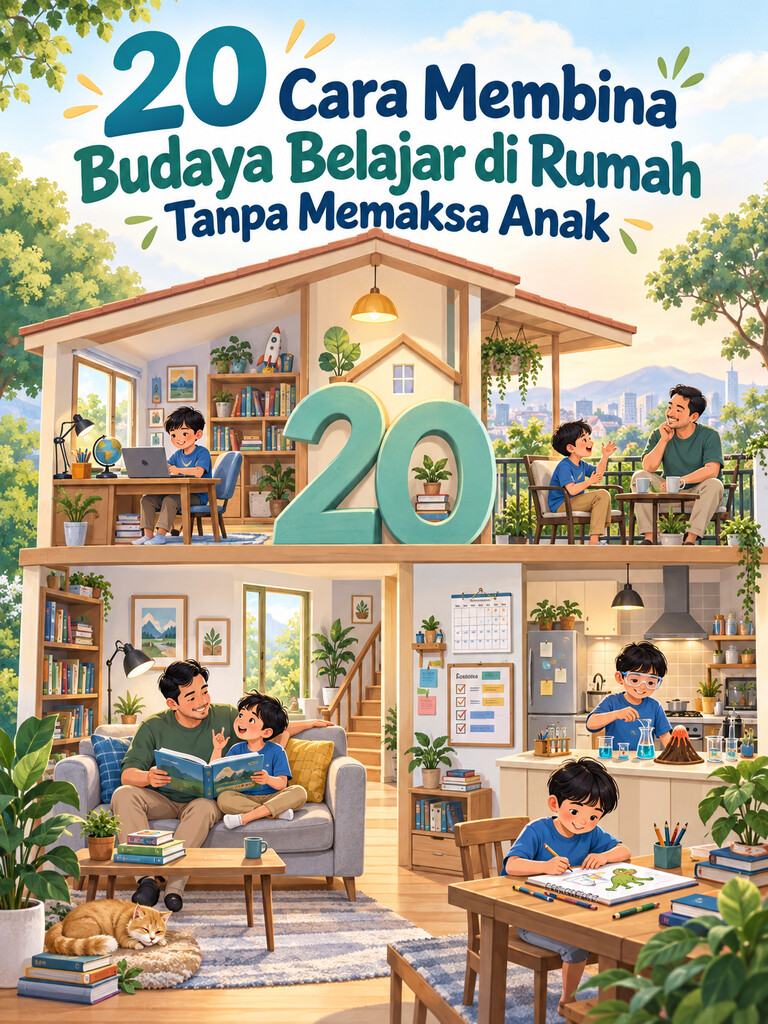 20 Cara Membina Budaya Belajar di Rumah Tanpa Memaksa Anak
