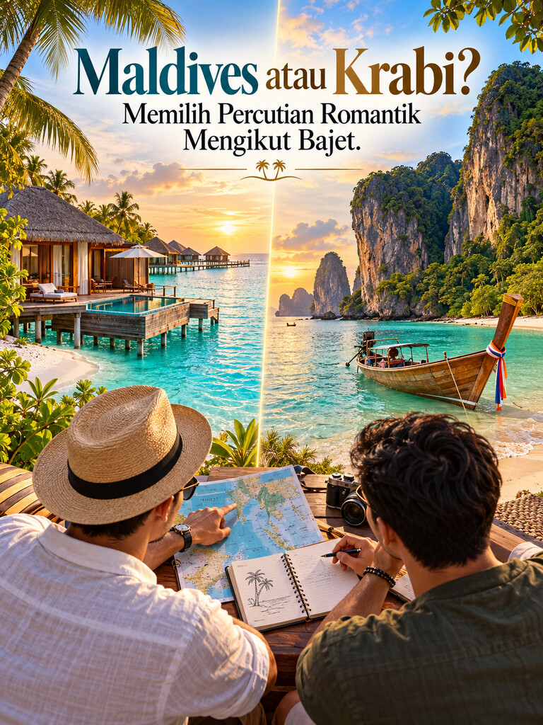 Maldives atau Krabi? Memilih Percutian Romantik Mengikut Bajet