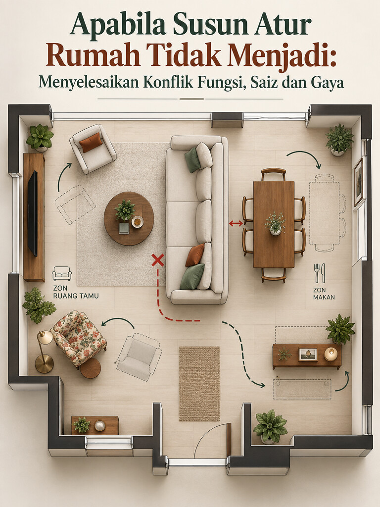 Apabila Susun Atur Rumah Tidak Menjadi: Menyelesaikan Konflik Fungsi, Saiz dan Gaya