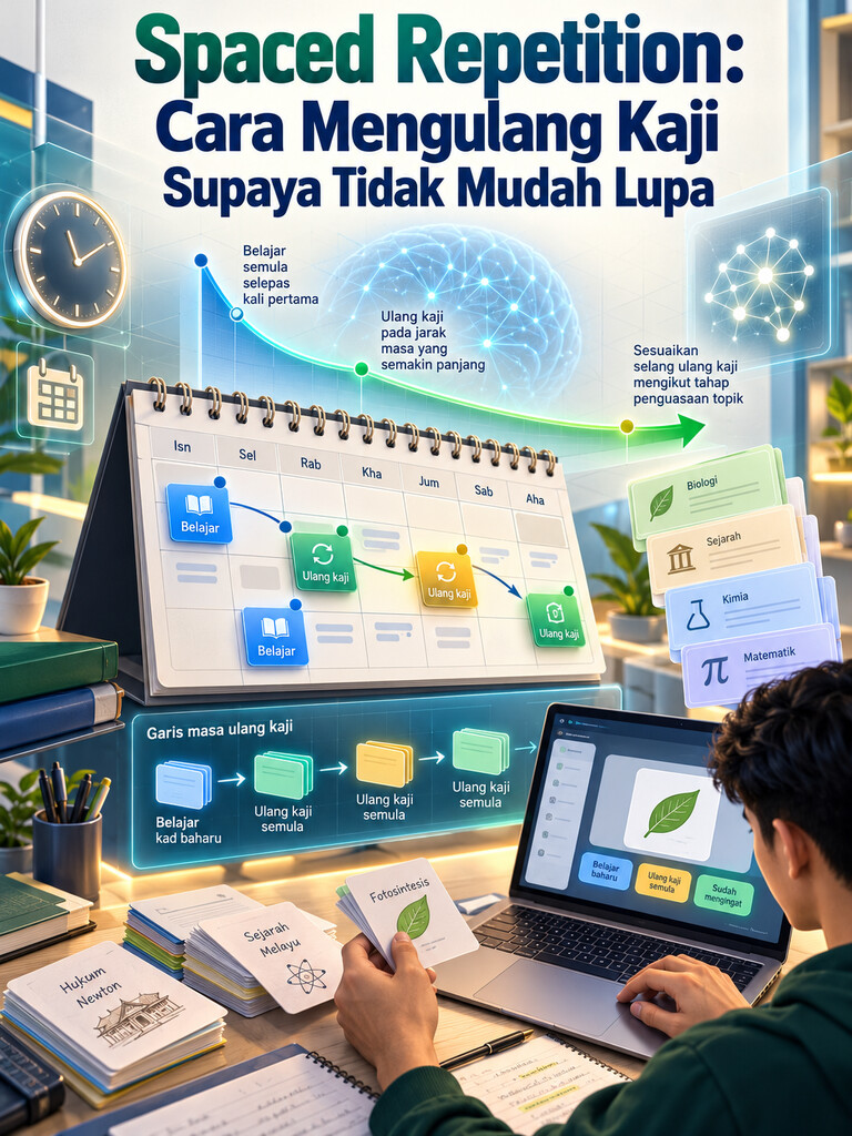 Spaced Repetition: Cara Mengulang Kaji Supaya Tidak Mudah Lupa