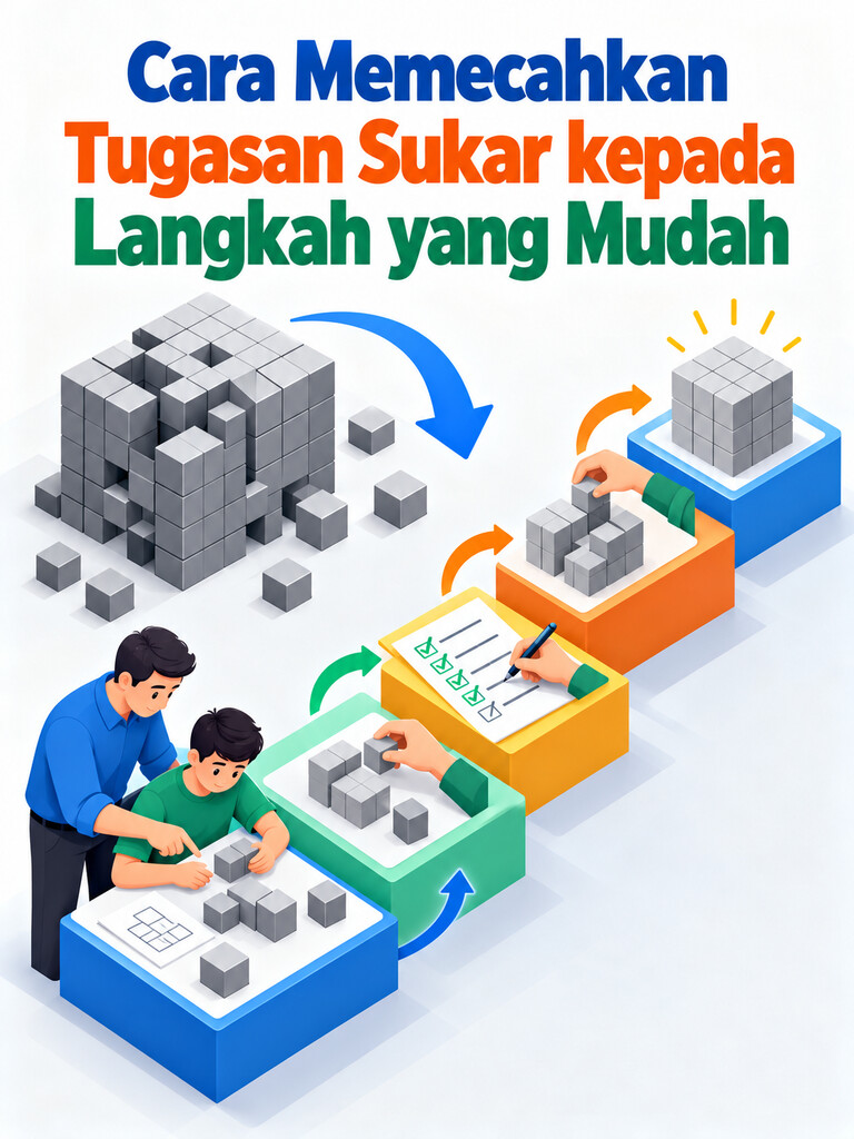 Cara Memecahkan Tugasan Sukar kepada Langkah yang Mudah