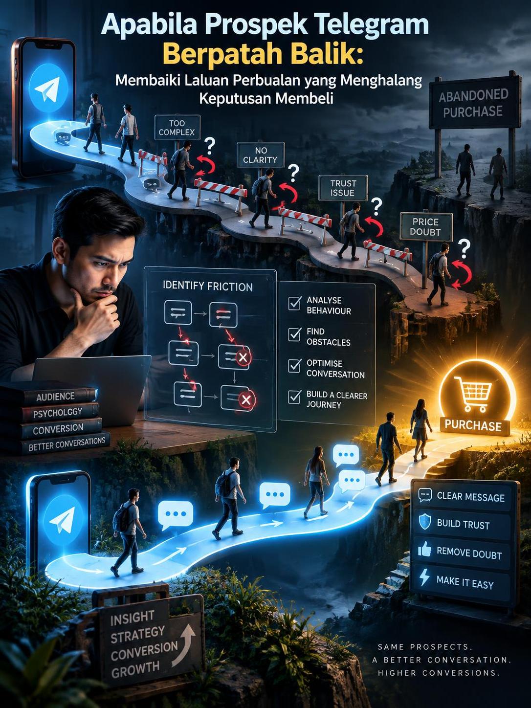 Apabila Prospek Telegram Berpatah Balik: Membaiki Laluan Perbualan yang Menghalang Keputusan Membeli