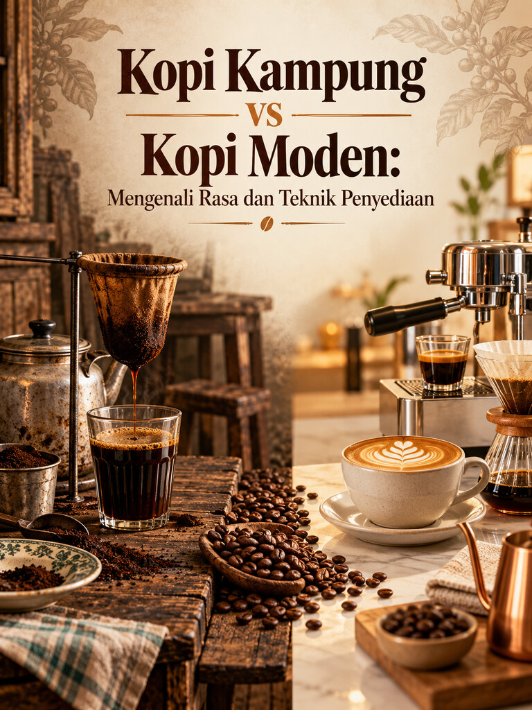 Kopi Kampung vs Kopi Moden: Mengenali Rasa dan Teknik Penyediaan