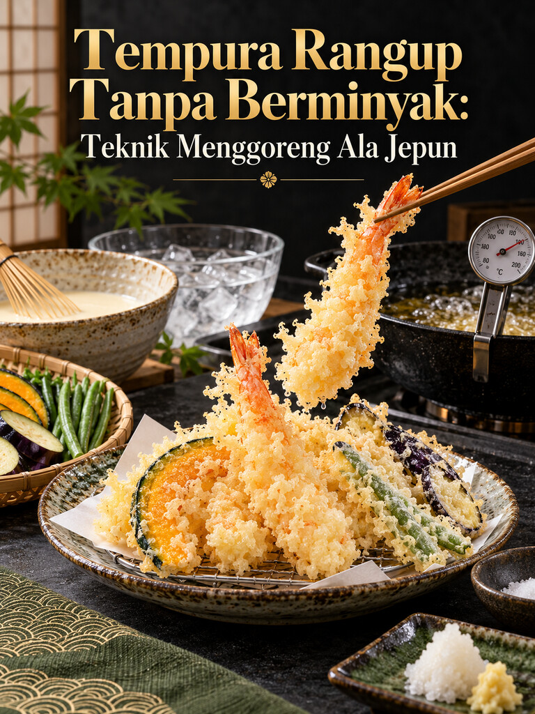 Tempura Rangup Tanpa Berminyak: Teknik Menggoreng Ala Jepun