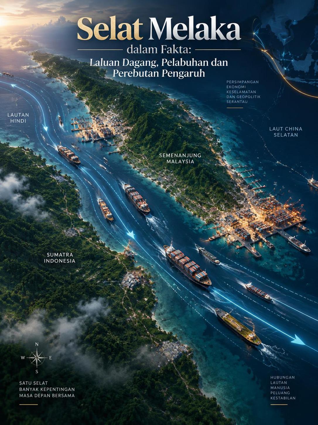 Selat Melaka dalam Fakta: Laluan Dagang, Pelabuhan dan Perebutan Pengaruh