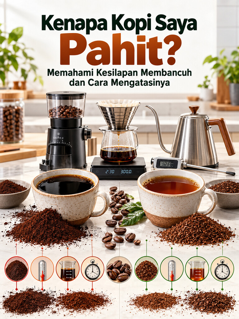 Kenapa Kopi Saya Pahit? Memahami Kesilapan Membancuh dan Cara Mengatasinya