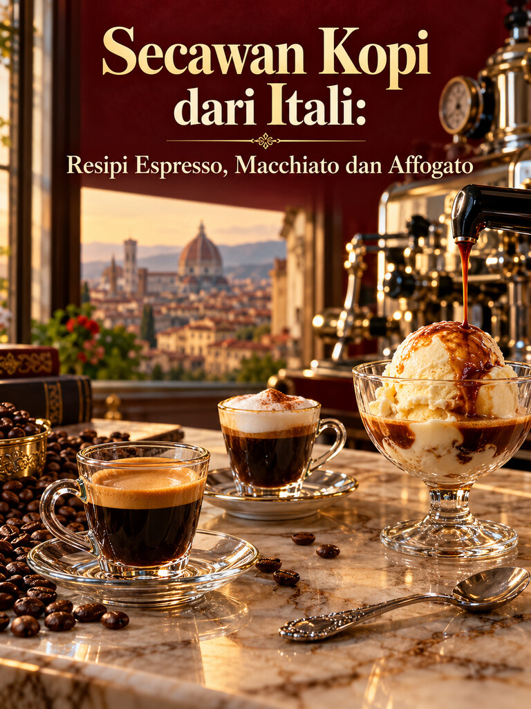 Secawan Kopi dari Itali: Resipi Espresso, Macchiato dan Affogato