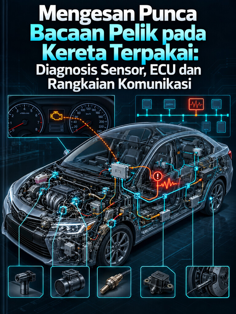 Mengesan Punca Bacaan Pelik pada Kereta Terpakai: Diagnosis Sensor, ECU dan Rangkaian Komunikasi